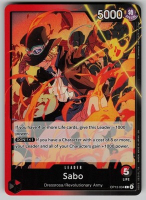 PSA10 サボ L-P [OP13-004] Sabo (004) OP13-004 Carrying On His Will One Piece TCG | eBay