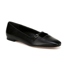 New Vince Bluebell-B Leather Mary Jane Flat Black Sz 8.5
