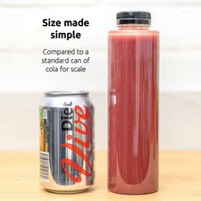 TEC Juice Bottle with Lids TUBES Shot Bottles Reusable UK Made 30% Recycled