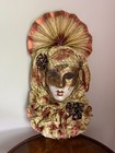 Vintage Venetian Mask Wall Decor, Hand Painted Made in Italy Venezia
