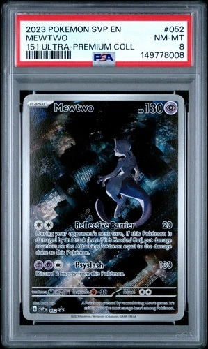 2023 POKEMON SVP EN-SV PROMO 151 ULTRA-PREMIUM COLLECTION #052 MEWTWO PSA 8