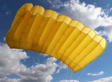 Firelite 172 skydiving parachute reserve canopy - YELLOW 7 cell - great shape