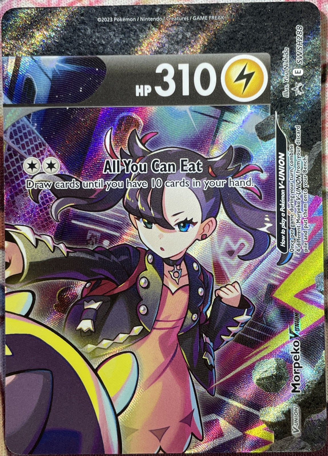 Morpeko V-Union Black Star Promo - SWSH288 - Sword & Shield Pokemon 2023