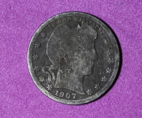 1907-D Barber Quarter!! #P33839