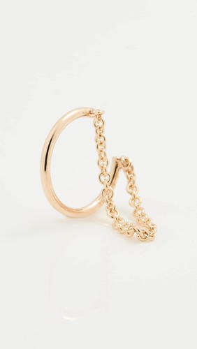 Zoe Chicco Women's 14k Gold Draped Chain Ear Cuff, Yellow Gold, One Size - Picture 2 of 3