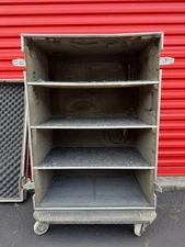 Calzone Case Co. Rolling Pro A/V Road Case Front Loading w/4 Audio Media Shelves