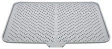 Silicone Dish Drying Mat with Built-in Drain Lip - Hygienic Drying Pad - Stur...