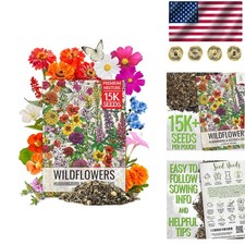 Bulk Resealable Flower Seed Pack - Hummingbird & Butterfly Mix, 1oz 23 Varieties 239.84 per gallon