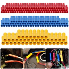 200Pcs Wire Straight Butt Splice Electrical Crimp Terminal Connectors 22-10 AWG