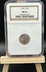 1955 Roosevelt Dime 10C NGC MS64 Silver Business Strike Philadelphia