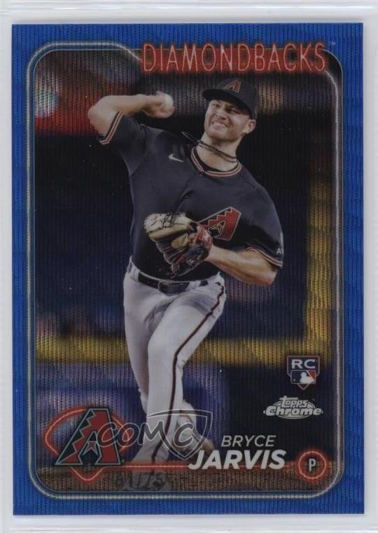 2024 Topps Chrome Blue Wave Refractor /75 Bryce Jarvis #75 Rookie RC