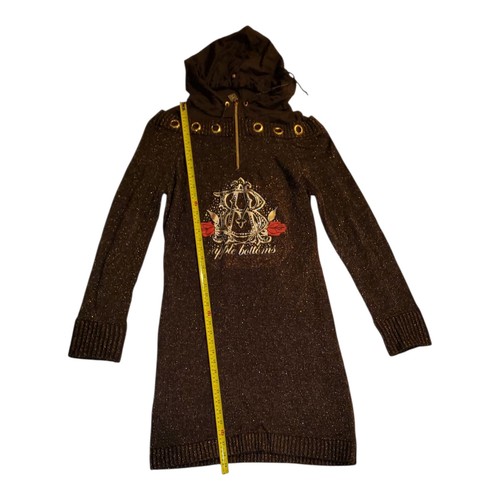 Rare Vintage Women's Apple Bottoms Hooded Brown Hoodie Dress. Size Xl - Picture 7 of 13