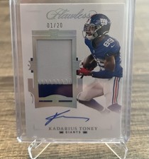 2021 Panini Flawless Kadarius Toney Rookie Patch Autograph 01/20