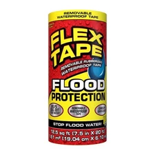 Flex Seal Family of Products Flood Protection 7.5 in. W X 20 ft. L Yellow Waterp