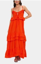 Show Me Your Mumu Freya Maxi Dress Rouge Red Voile