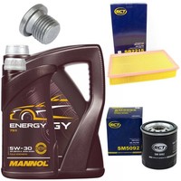 MotoröL Filter Set 5W-30 6 Liter + ÖLablassschraube FüR Vw Transporter V 2.0 Tsi