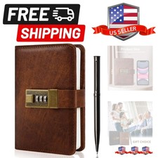 Journal with Lock, Diary with Lock 192 Pages, Password Notebook, Pen  Gift B...