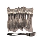 Lot of 12 Alessi For Delta Airlines Stainless Silverware Flatware Dinner Forks