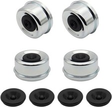 2.75 Inch Trailer Hub Bearing Dust Caps 4pcs Trailer Axle Grease Cap With 4 R...