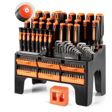 ValueMax 126-PC Magnetic Screwdriver Set with Plastic Racking Organizer, Magn...