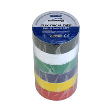 Electrical Tape 3/4 Inch x 30 Feet, Pack of 6
