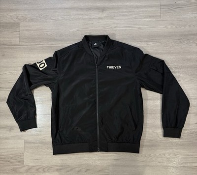 100 Thieves Number Collection Bomber Jacket Size L Black