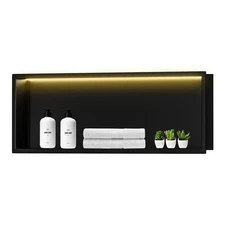 Stainless Steel Shower Niche No Tile Needed Wall Vertical Recessed Shelf Storage