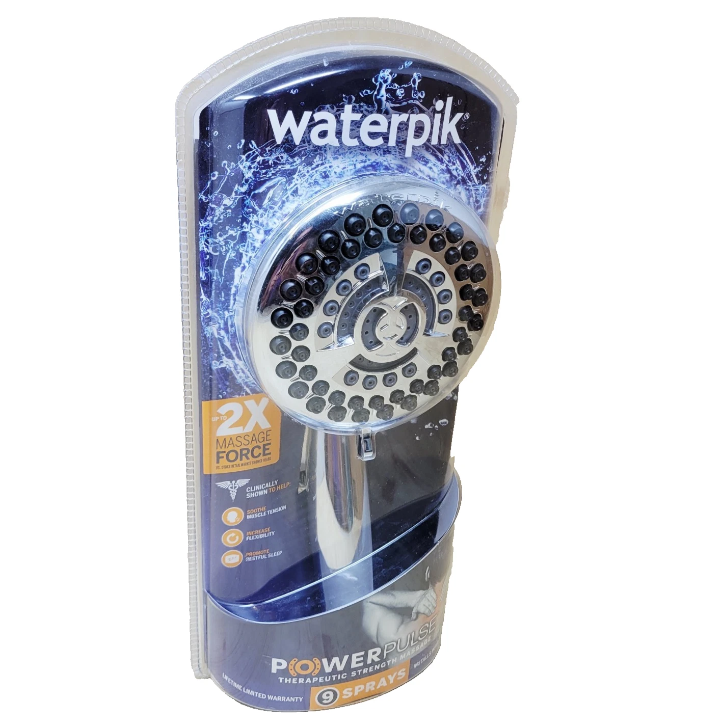 Waterpik PowerPulse 9-Spray Wall Mount Handheld Shower Head 1.8 GPM Chrome
Opens in a new window or
