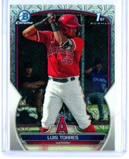 Luis Torres 2023 1st Bowman Chrome MOJO REFRACTOR #BCP155 Angels Rookie