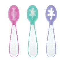 Nuby Baby's First Spoons Set - 3-Pack Feeding Utensils for Babies - 6 Months