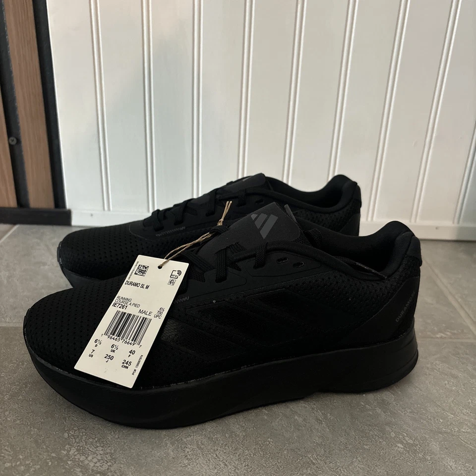ADIDAS Duramo SL Wide SIZE 7 BLACK Running TRAINING GYM SHOES - Image 2 of 4
