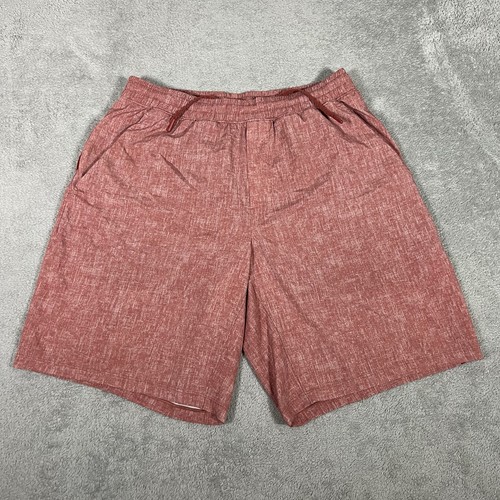Lululemon Pace Breaker Shorts Mens Large Red Lined Training Performance Running