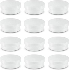 20Pack Round Clear Frosted Plastic Bead Storage Containers Box Case
