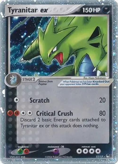 Tyranitar ex - 17/17 - Pokemon Pop Series 1 Holo Card HP