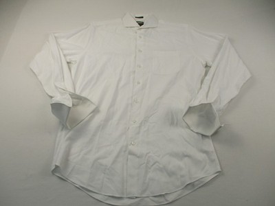 Neiman Marcus Dress Shirt Mens Size 16.5 White Long Sleeve Formal Trim Fit