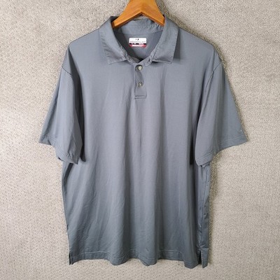 Grand Slam Shirt Mens XL Gray Golf Polo 360 Motion Flow Short Sleeve Athletic