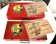 Pair of A. C. Gilbert Vintage Erector Sets , 6 1/2  7 1/2 Engineer's Sets