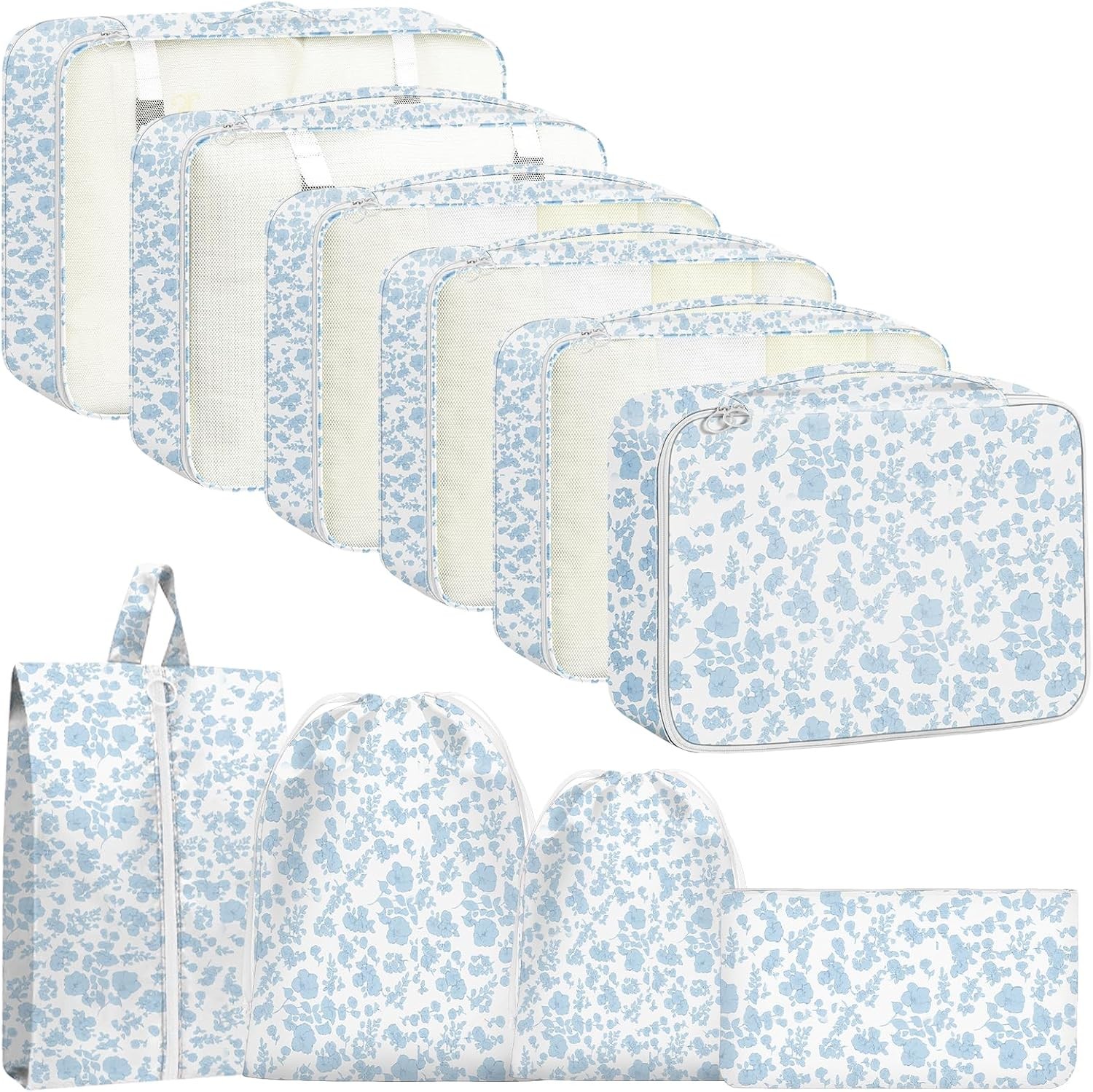 Koffer Organizer Set, 10 Stück Packing Cubes for Suitcase Travel Accessories