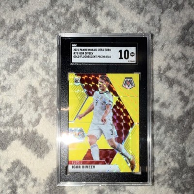 Panini Mosaic UEFA Euro Igor Diveev #75 Gold /10  Prizm Rookie SGC 10