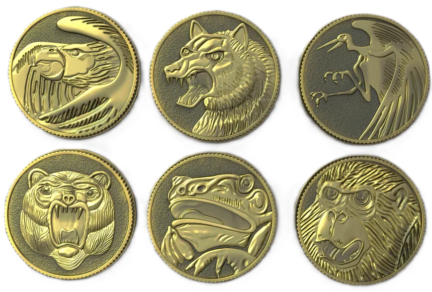 Power Rangers Coins For Lightning, Legacy, Playmates, and 93' Morphers - Image 2 of 2