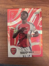 2024-25 Topps Chrome UEFA UCC Bukayo Saka Soccer Brush #SB-6 Case Hit SP