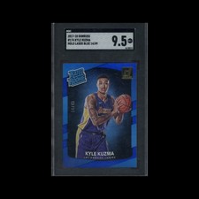2017-18 Panini Donruss Rated Rookies #174: Kyle Kuzma Holo Blue Laser SGC 9.5 RC