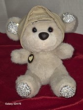 4" bling bling cute bear plush stuffed animal with keychains