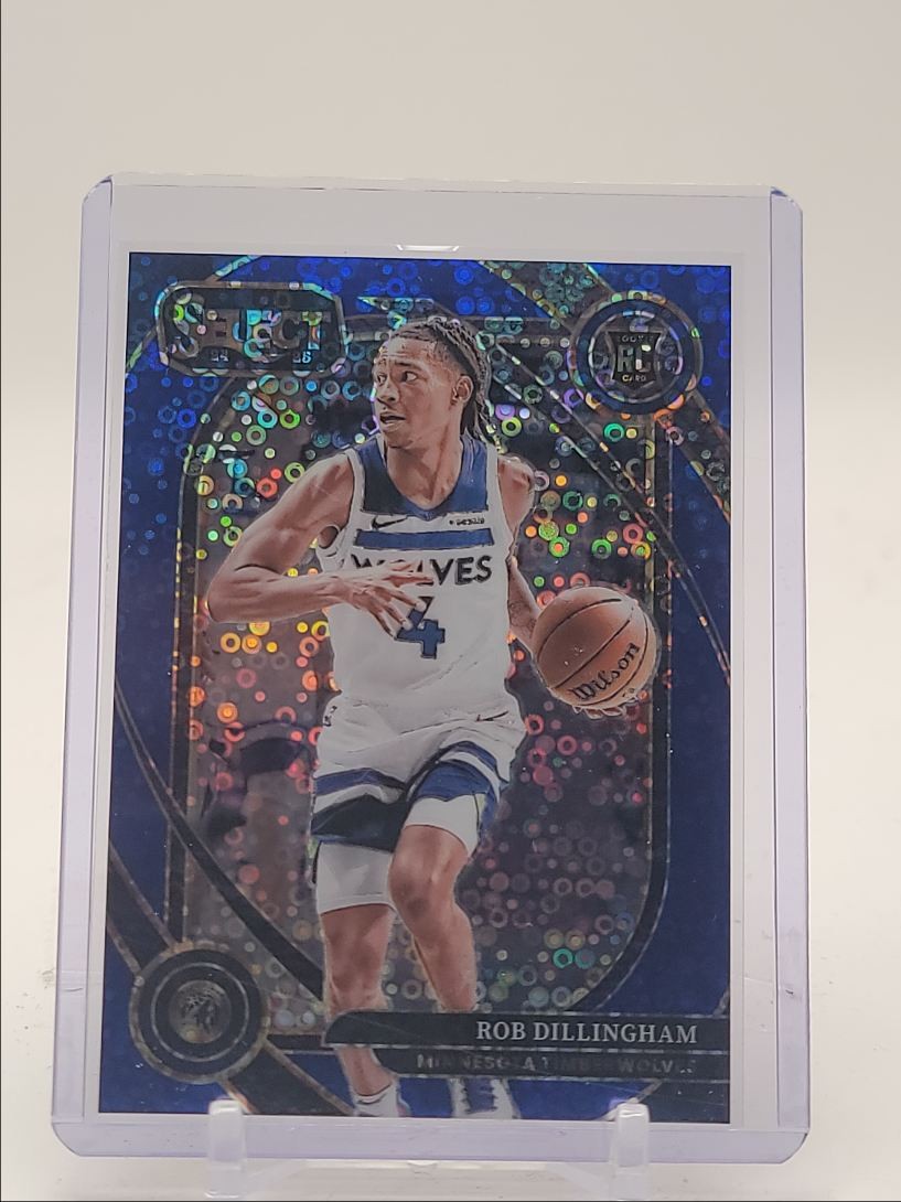 ROB DILLINGHAM 2024-25 SELECT COURTSIDE ROOKIE BLUE DISCO PRIZM RC /25 Q3524