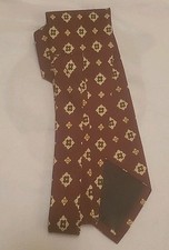 BURBERRY of London Men's 100 Silk Tie Red Geometric Made in the USA