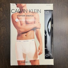 Calvin Klein Cotton Classics Men's Boxer Briefs - Black, Small, Pack of 3
