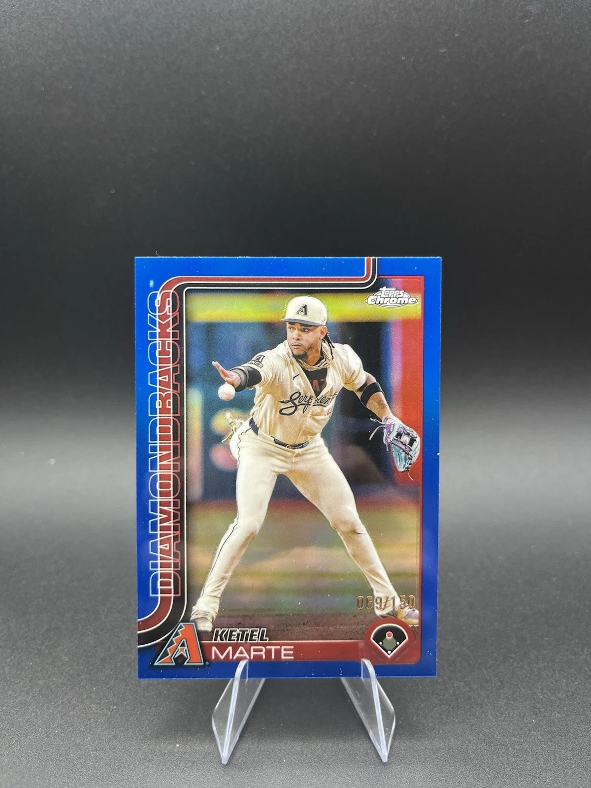2025 Topps Chrome Ketel Marte Blue Refractor /150 Arizona Diamondbacks