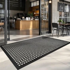 Anti Fatigue Rubber Mats Outdoor Restaurant Kitchen Drainage Floor Durable