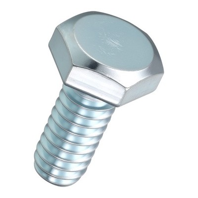 100 Pcs Hex Head Screws Bolts - [1/4''-20x5/8''] Carbon Steel, Blue White
