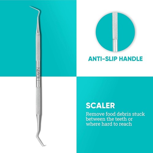 HOKIN Pulizia Denti Tartaro Ablatore Kit Igiene Dentale Kit per Placca e - Foto 7 di 7